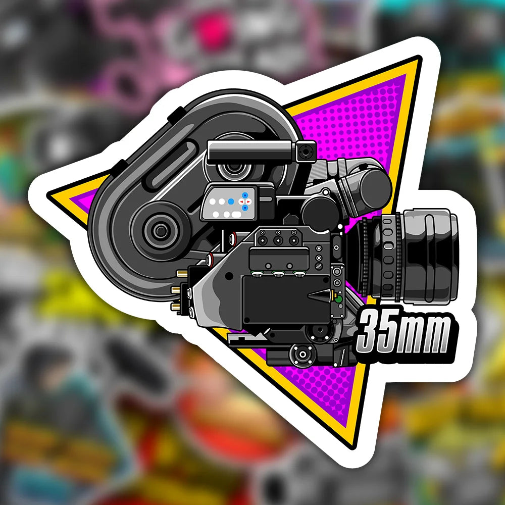 35mm film camera sticker