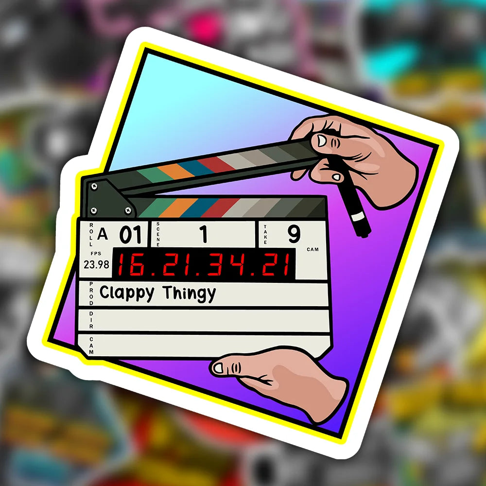 Camera Slate Clapper Board Sticker