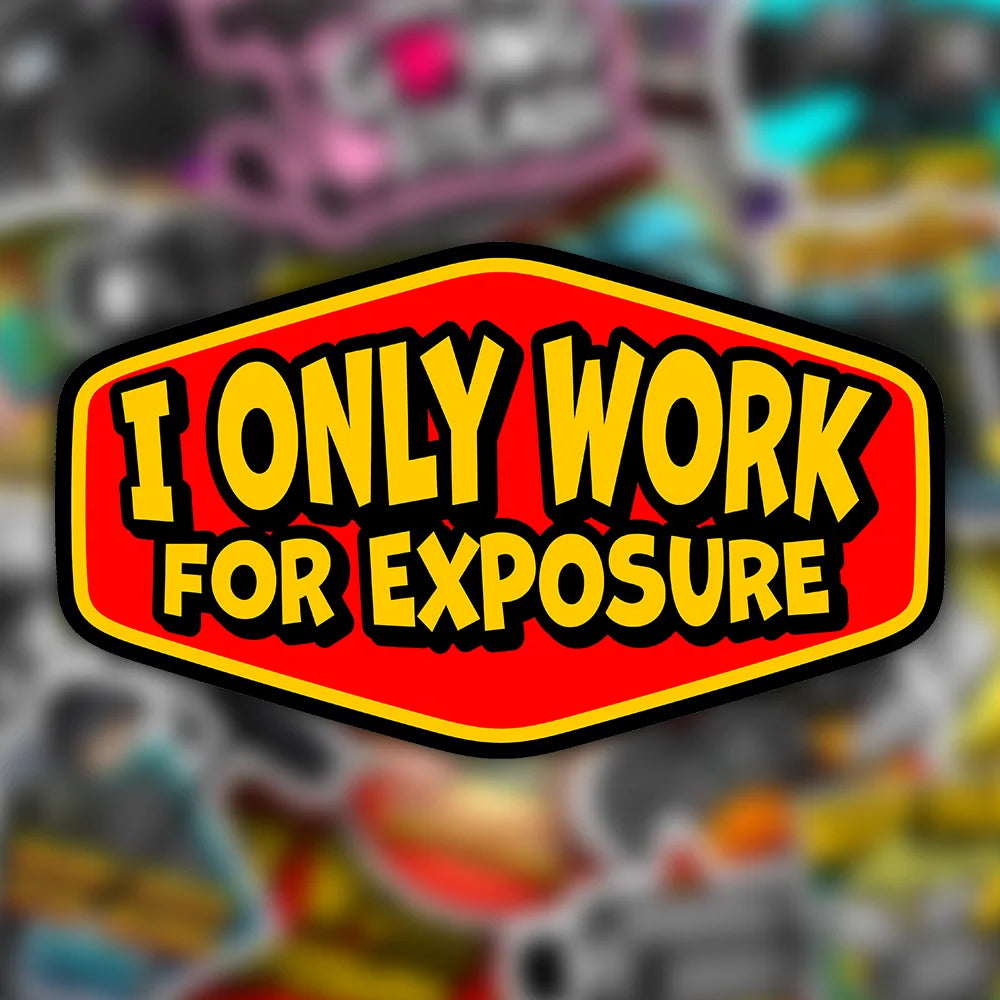 MotionPicturePeels matte stickers. embroidered patches. velcro patches. funny stickers. Funny filmmaker stickers. Funny patches. Camera Stickers. Filmmaker Stickers. Filmmaking Stickers. Moviesetmemes. Moviesethumor. film memes. filmmaker memes. filmmaking memes. setlife. embroidered patches. filmset memes i only work for exposure. freelance