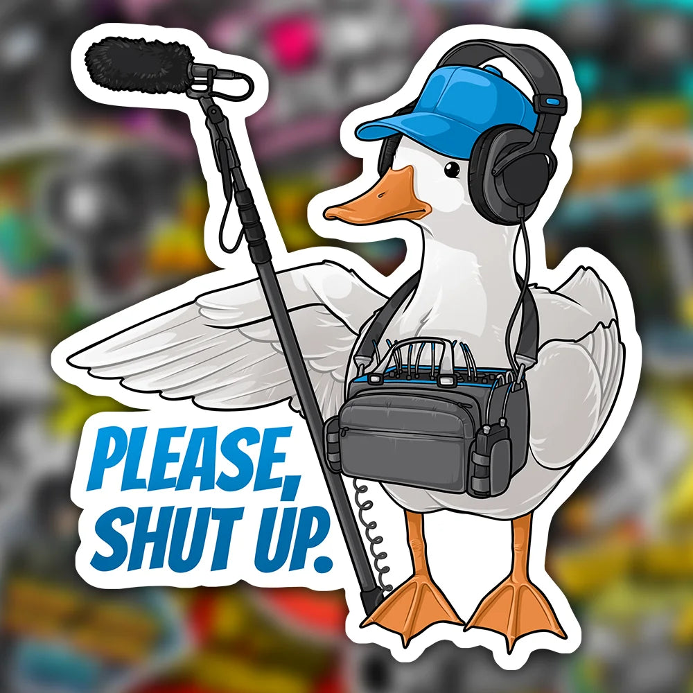 Please Shut Up Duck Sticker