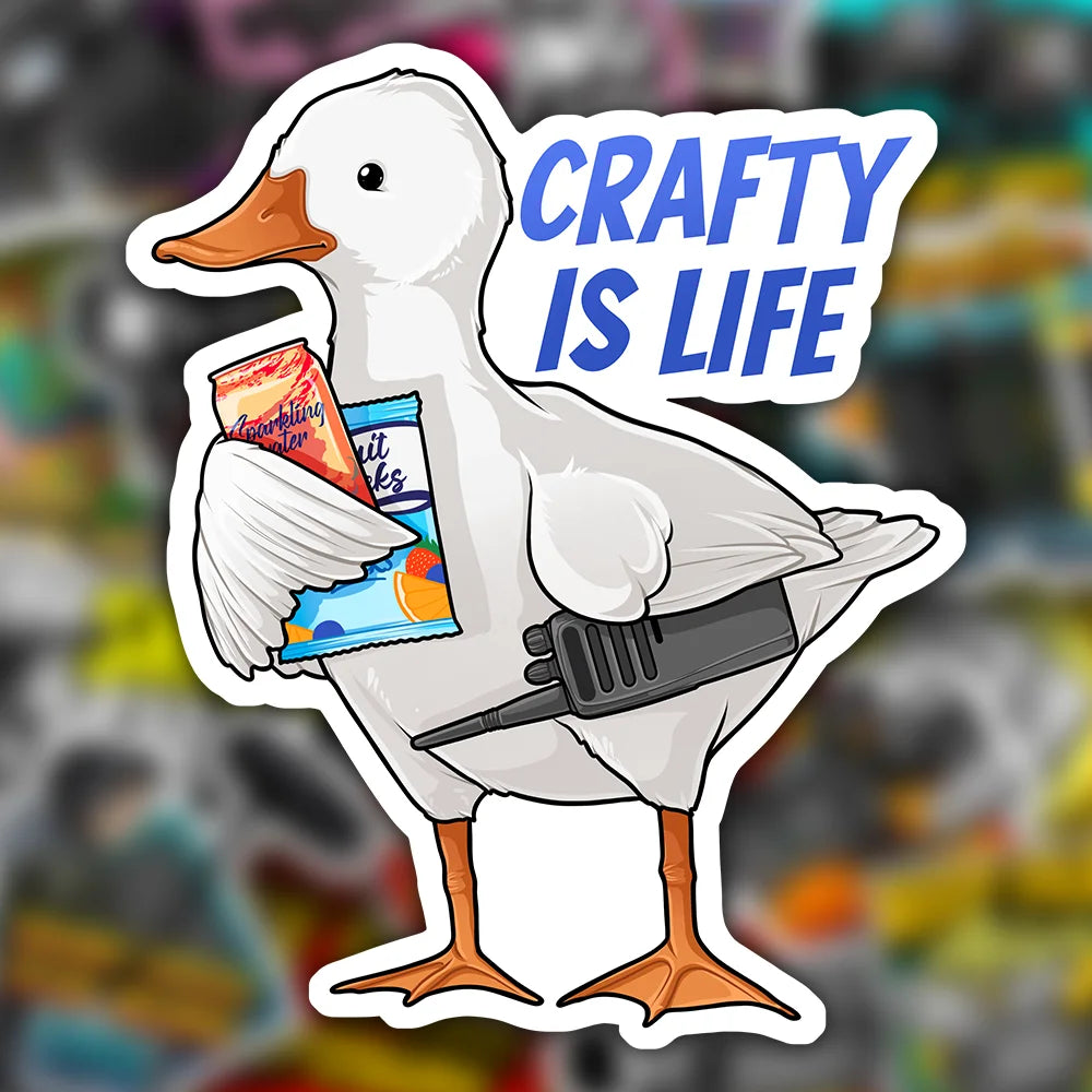 Crafty Is Life Duck Sticker