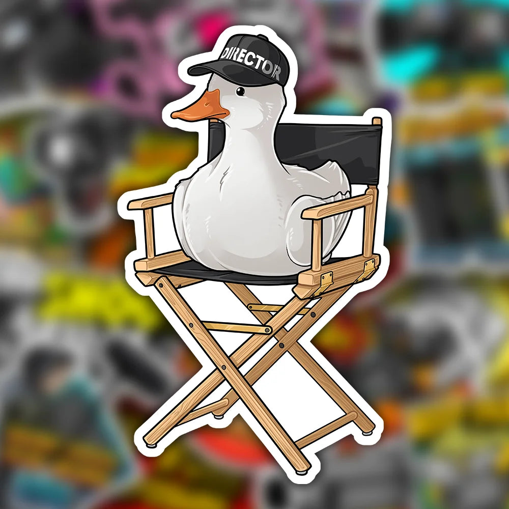 Sticker matte duck stickers embroidered patches velcro patches funny stickers Funny filmmaker stickers Funny patches Camera Stickers Filmmaker Stickers Filmmaking Stickers Movie set memes Movie set humor film memes filmmaker memes filmmaking memes director duck sticker