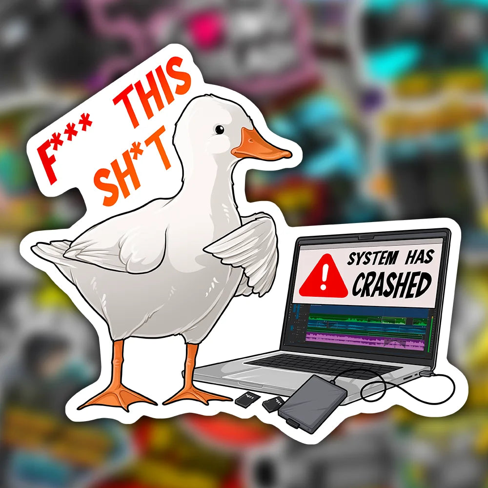 Sticker matte duck stickers. embroidered patches. velcro patches. funny stickers. Funny filmmaker stickers. Funny patches. Camera Stickers. Filmmaker Stickers. Filmmaking Stickers. Movie set memes. Movie set humor. film memes. filmmaker memes. filmmaking memes. dop duck directory of photography sticker Editor Duck
