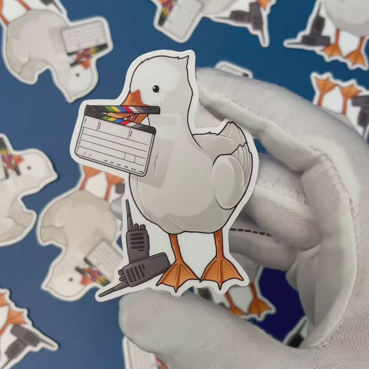 Clapper Board Duck Sticker